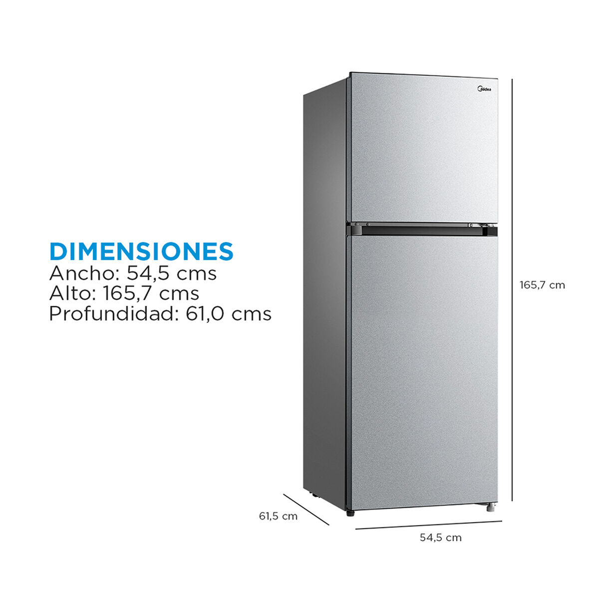 Refrigerador No Frost Midea MDRT385MTE50 266 lts.