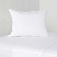 Juego de Sábanas American Family 1.5 Plazas 144 Hilos Liso Blanco