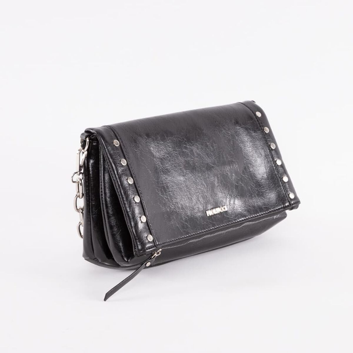 Cartera Cross Bag Negra Eco Cuero Mujer Fiorucci