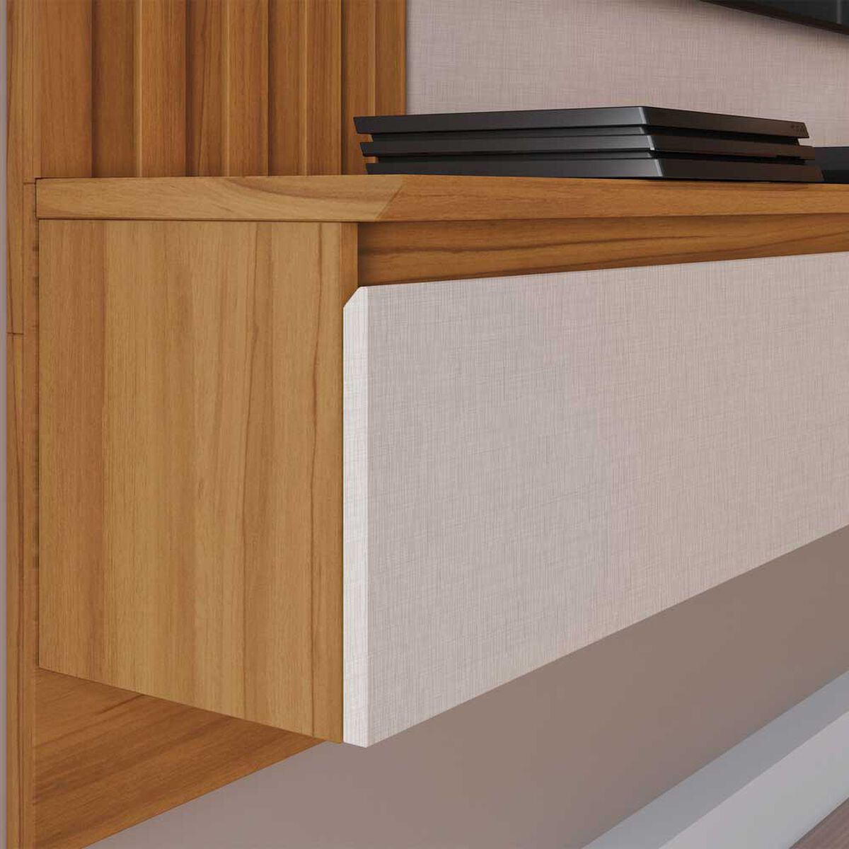 Panel TV Home Mobili Matta Hasta 65" Off White/Freijo