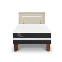 Cama Europea CIC 1,5 Plazas Ortopedic + Respaldo Munich Alpino