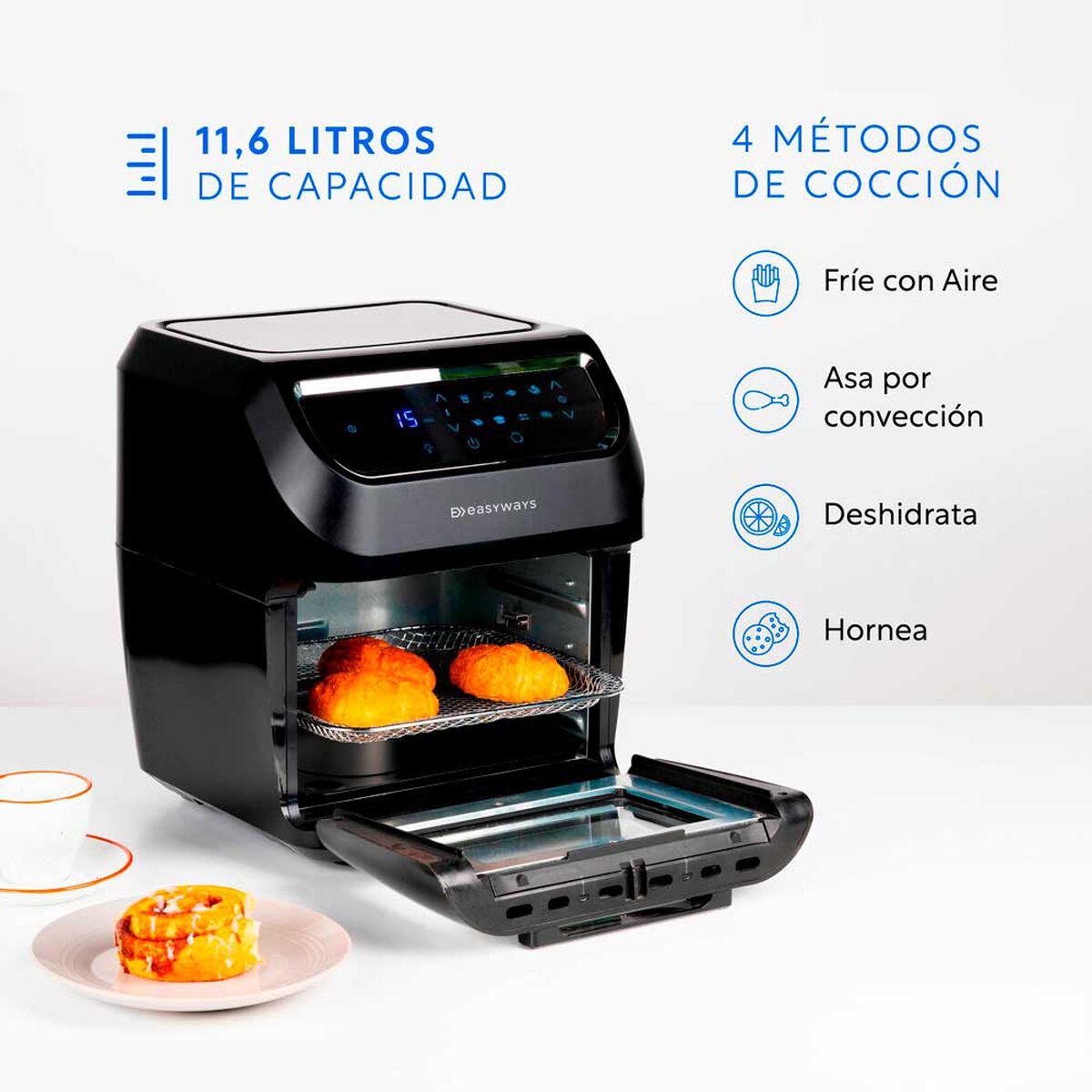 Freidora de Aire EasyWays Air Fryer Plus 11.6 lts.