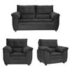 Juego de Living Innovamuebles Liverpool Sofá 2 Cuerpos + Dos Butaca 1 Cuerpo Negro