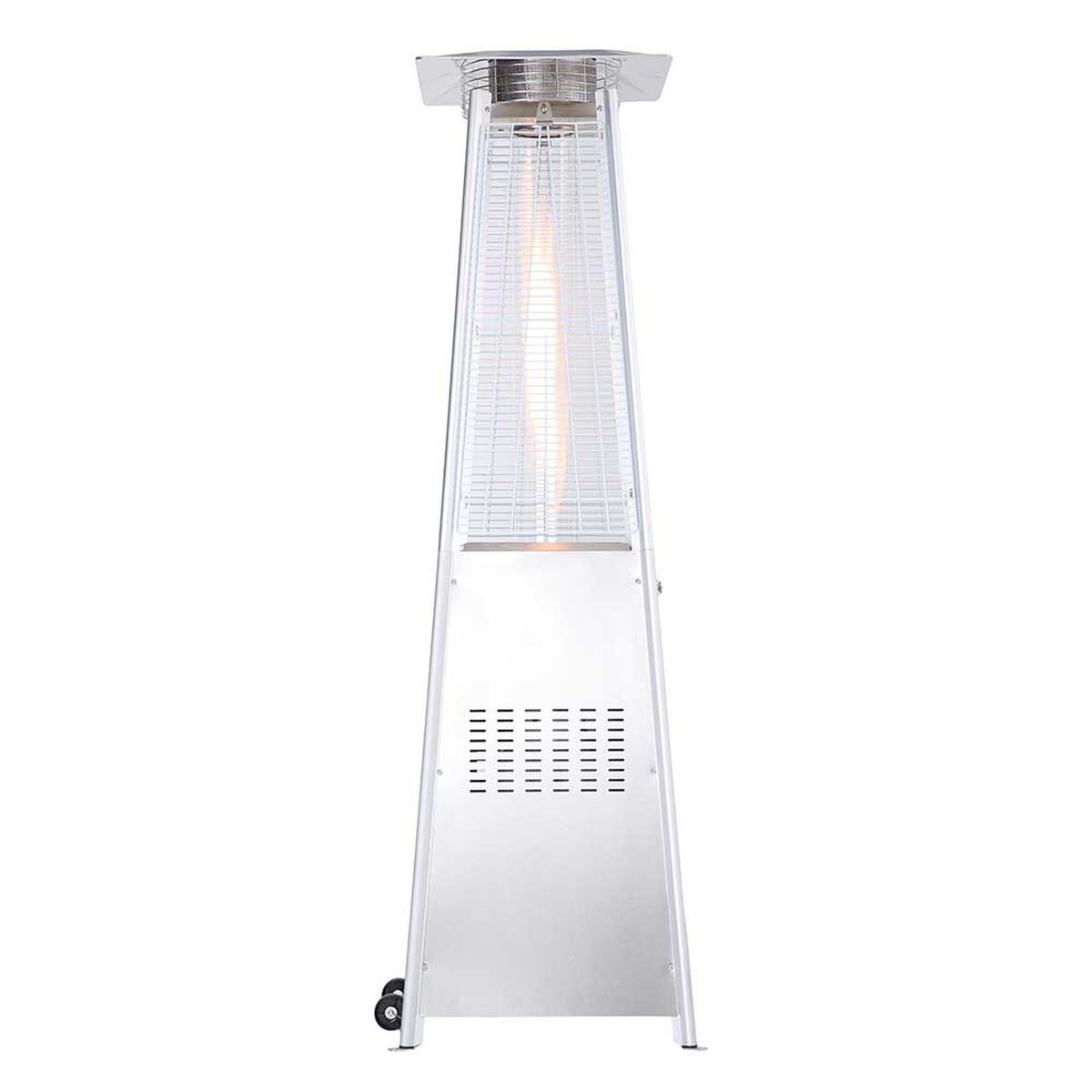 Estufa a Gas Exterior Terraza Klyma Obelisk LW Inox 1,8 mts.