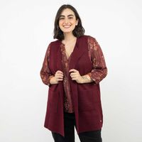 Sweater Sin Mangas Mujer Extralindas Burdeo