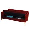 Futón Latam Home Genova Velvet 3 Cuerpos Burdeo