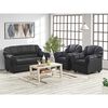 Juego de Living Muebles M&E Natoga Sofá 3 Cuerpos + Dos Sillones 1 Cuerpo Negro