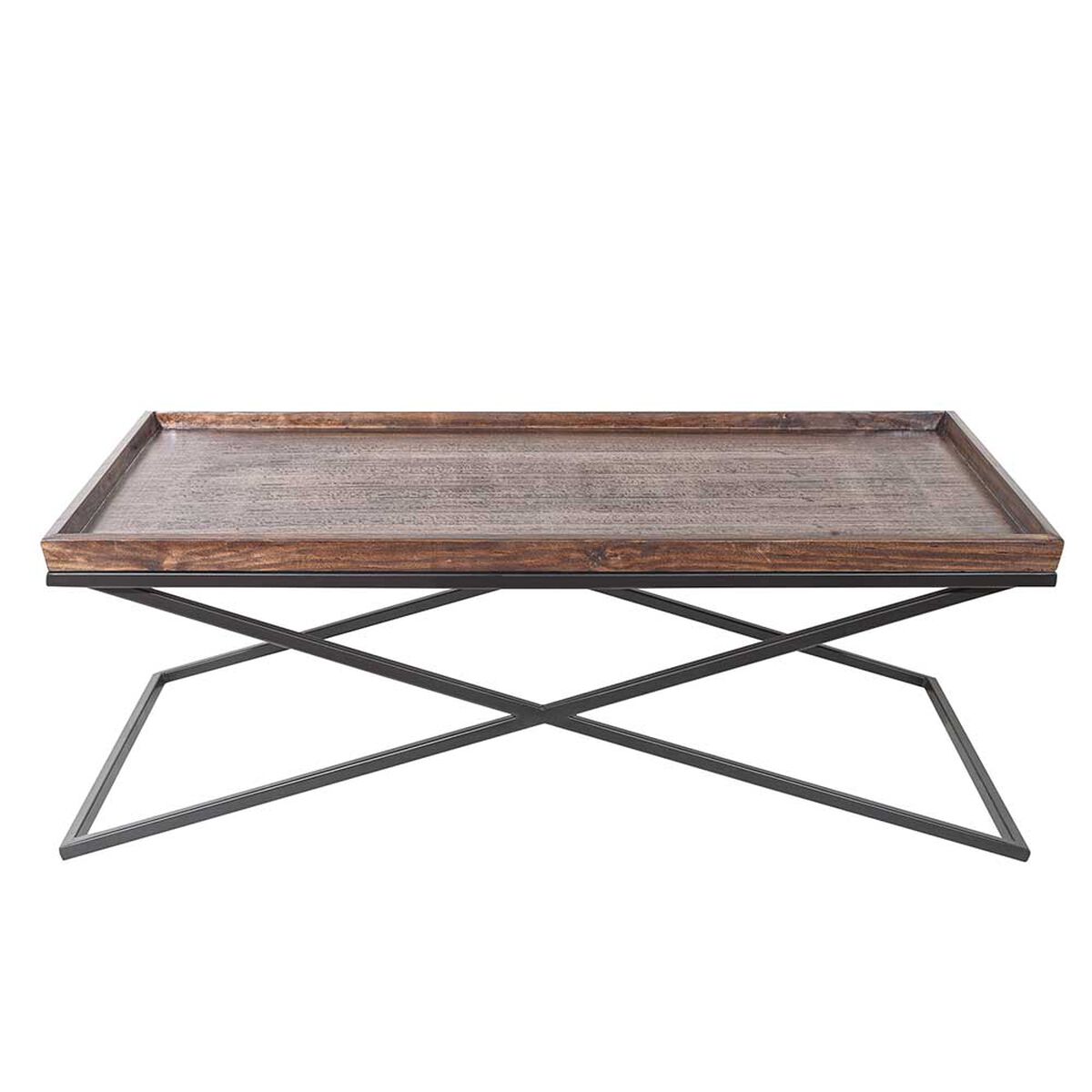 Mesa de Centro Innovamuebles Monarca 2 Bandejas Nogal Oscuro
