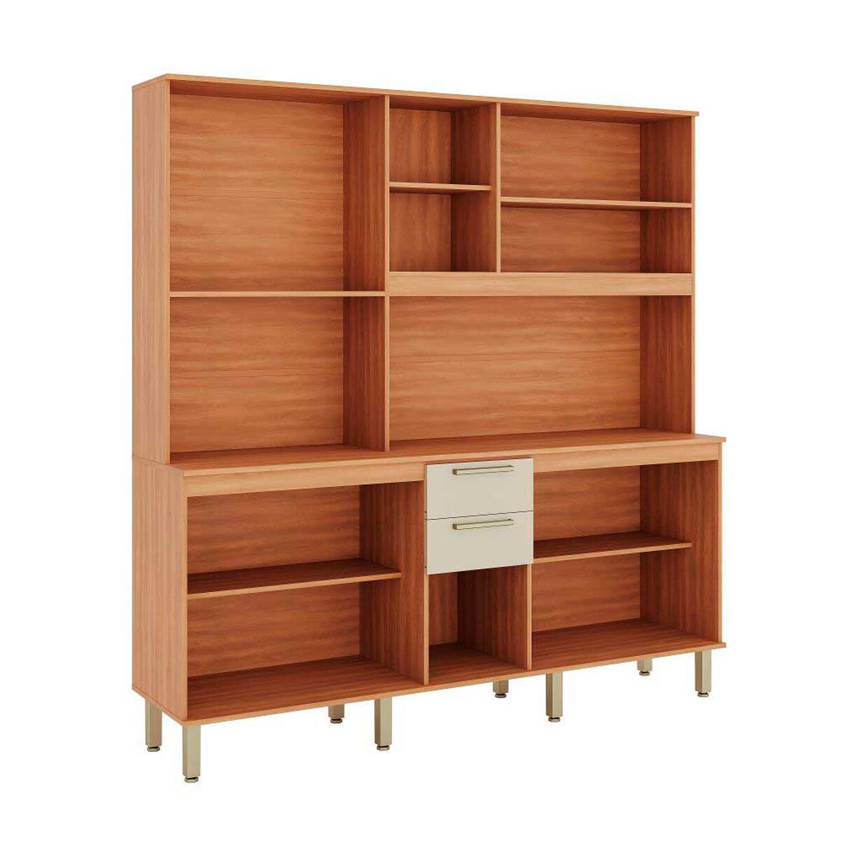 Kit de Cocina Roca Casta&ntilde;a 8 Puertas 3 Cajones Canela-Arena