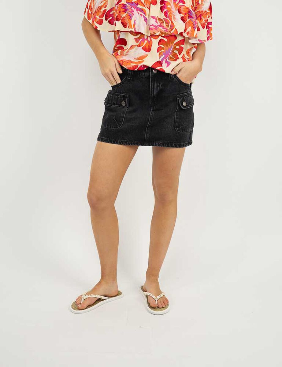 Falda Mini Denim Mujer Icono