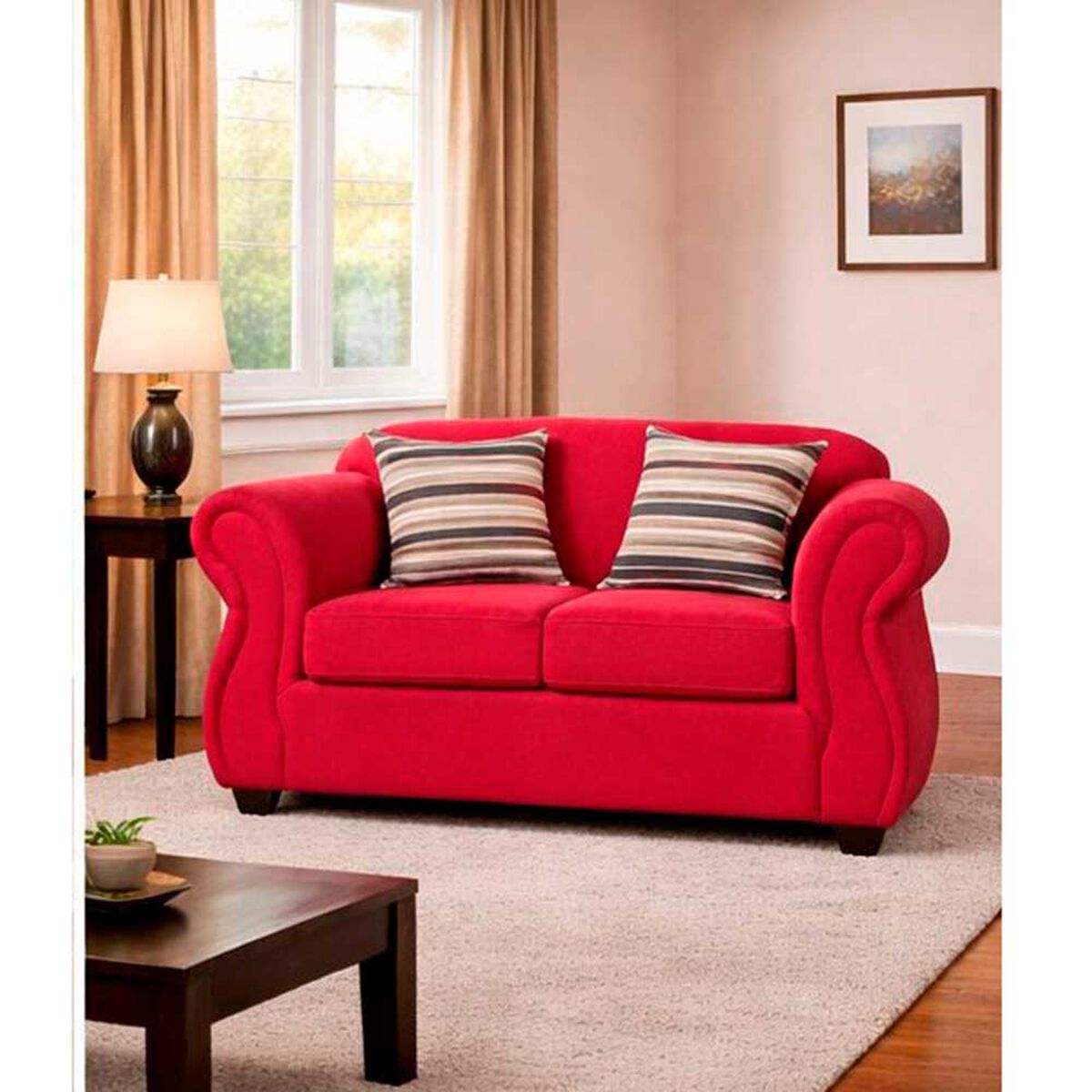 Sof&aacute; Kea Molise Niza 2 Cuerpos Rojo