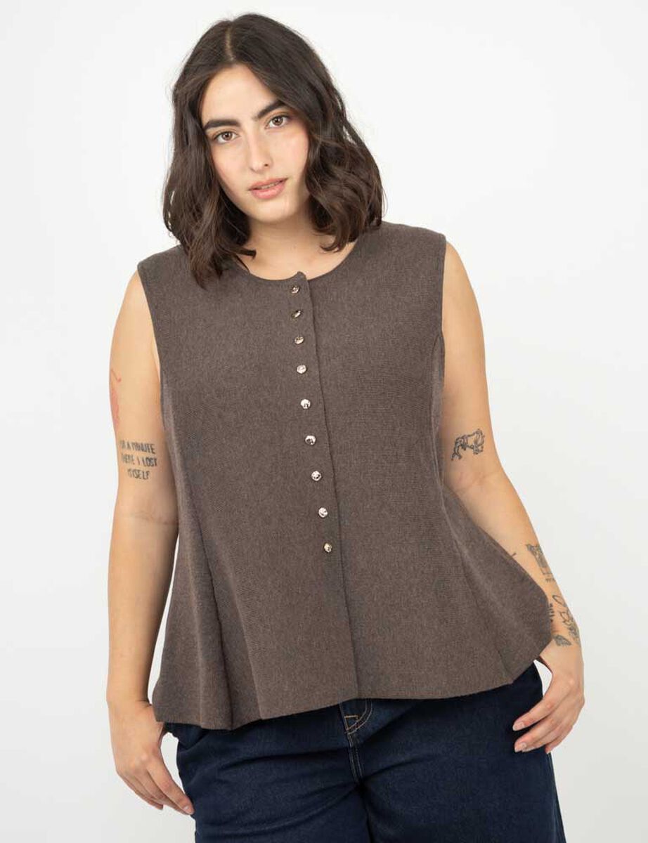 Sweater Sin Magas Mujer Extralindas