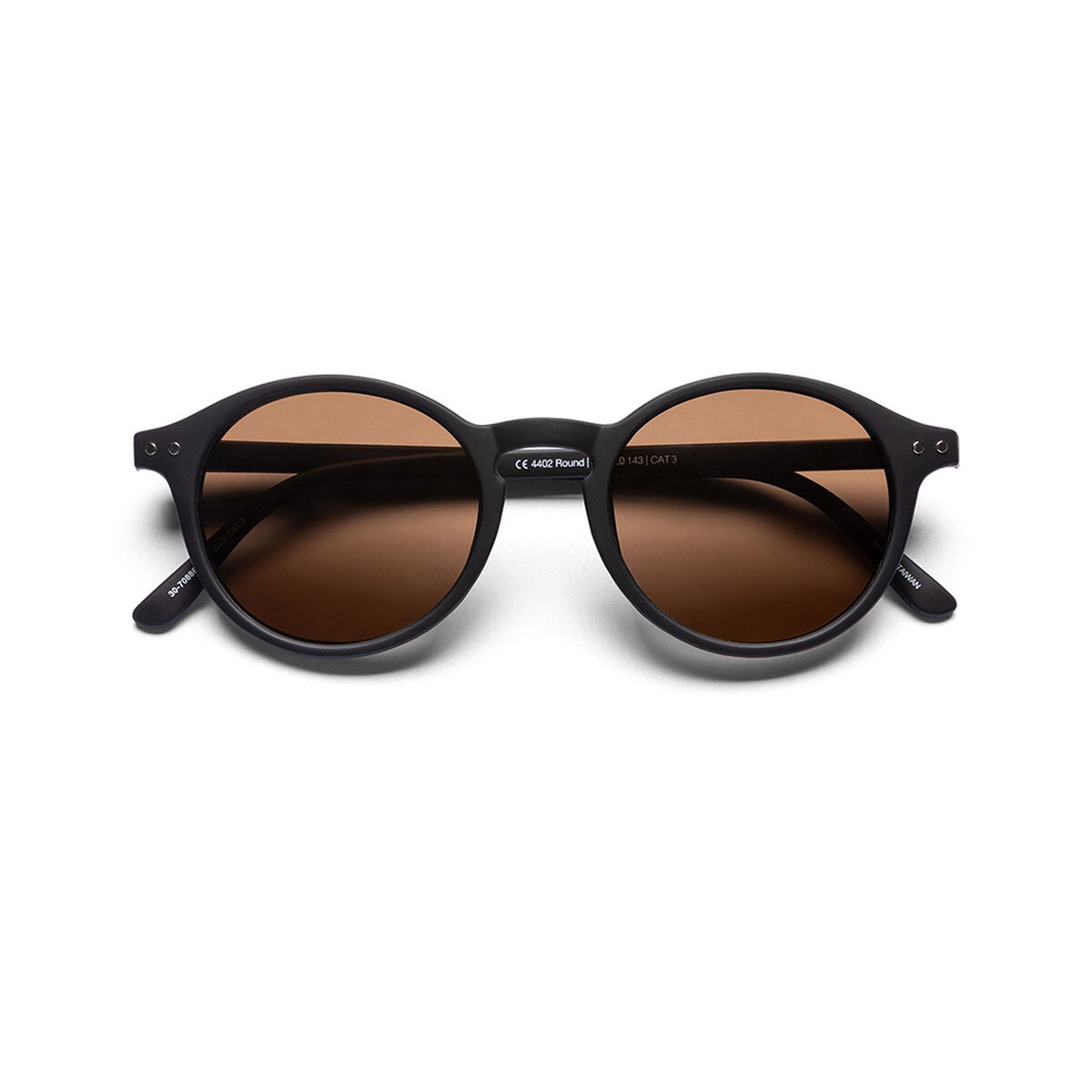 Lentes de Sol B+D Round Black Solid Brown