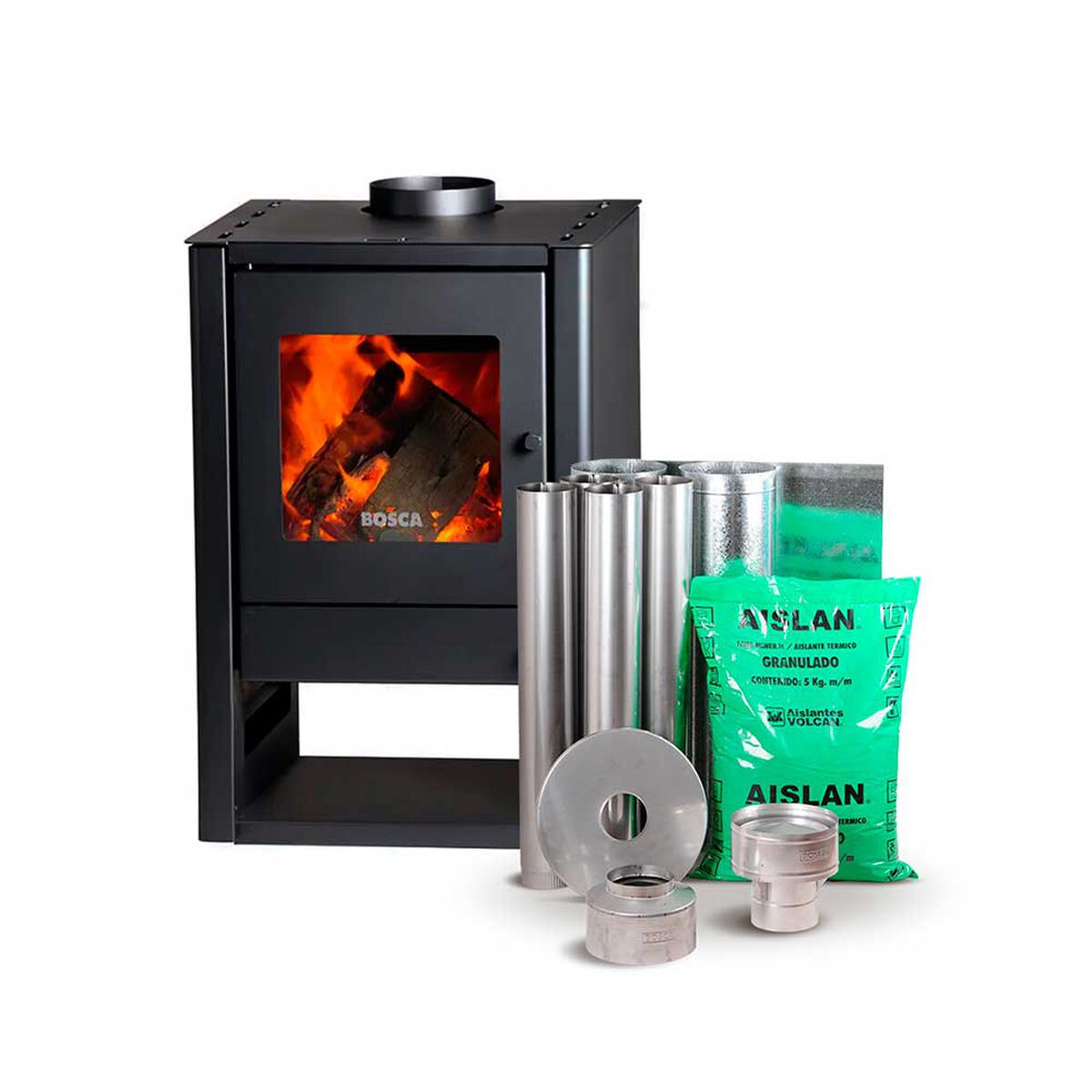 Pack Calef. Bosca a Le&ntilde;a Gold 380 Charcoal + Kit Base