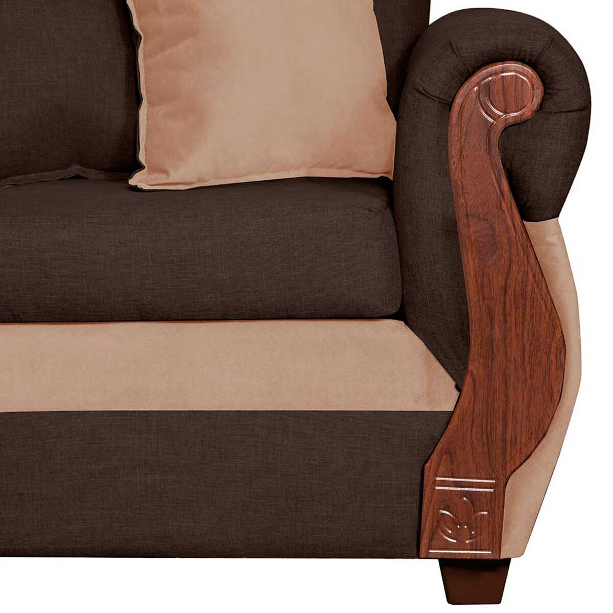 Sofá Seccional Diseño A&M Home Madison Derecho 5 Cuerpos Chocolate