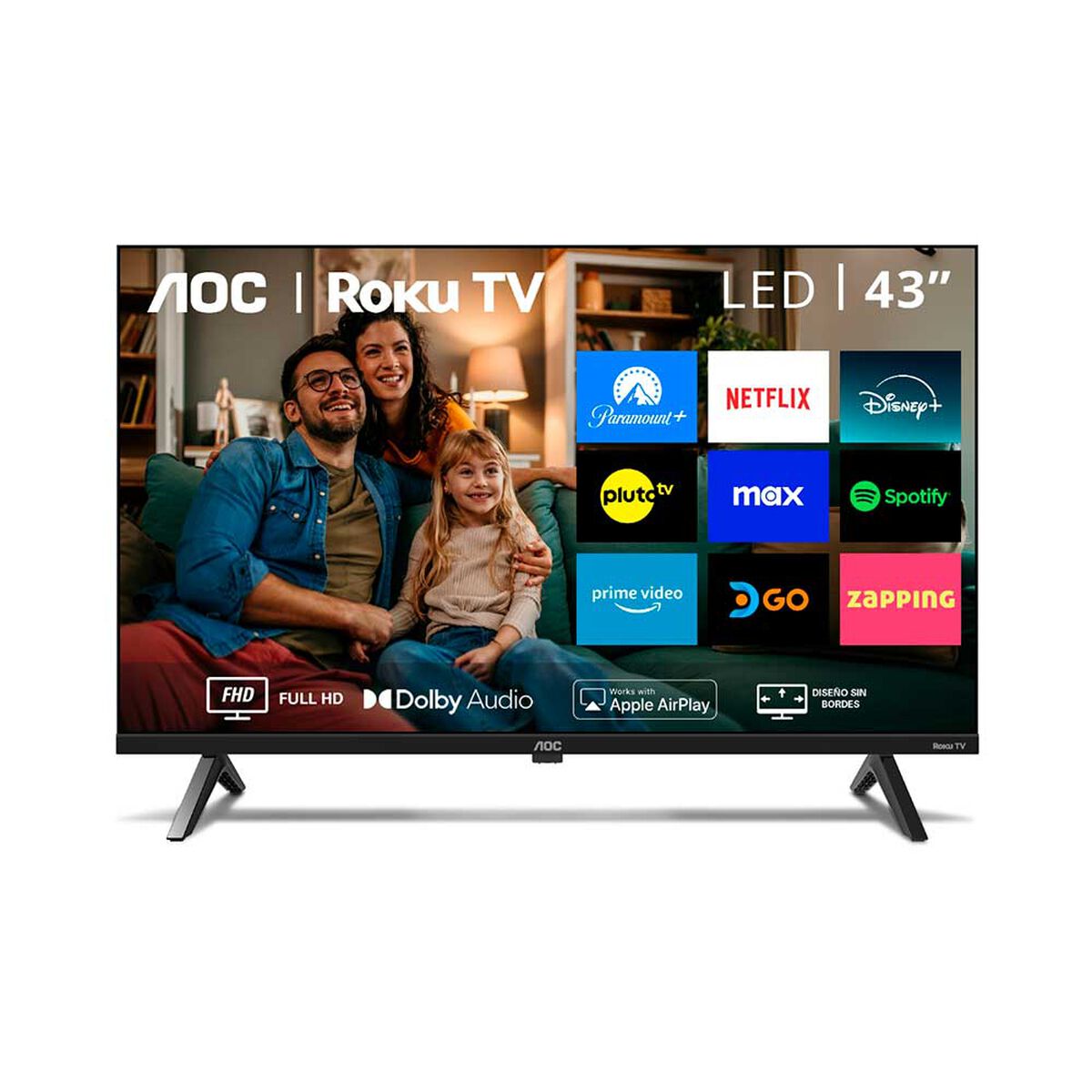 LED 43” AOC 43S5045 Roku TV Smart TV FHD