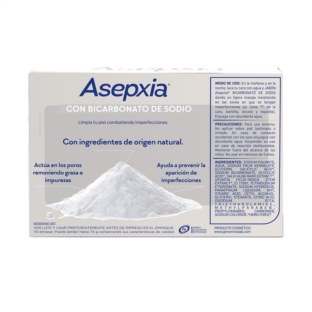 Asepxia Jabón Carbón Detox + Neutro + Bicarbonato 100 g  c/u
