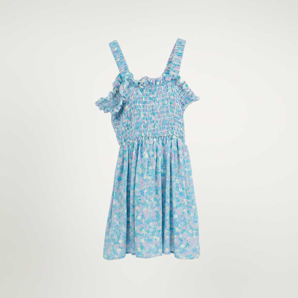 Vestido Midi Estampado sin Mangas Niña Chess