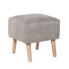 Pouf Latam Home Burdeos Cuero Kentucky Gris