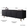 Rack TV Amuv Arcos Hasta 70" Negro