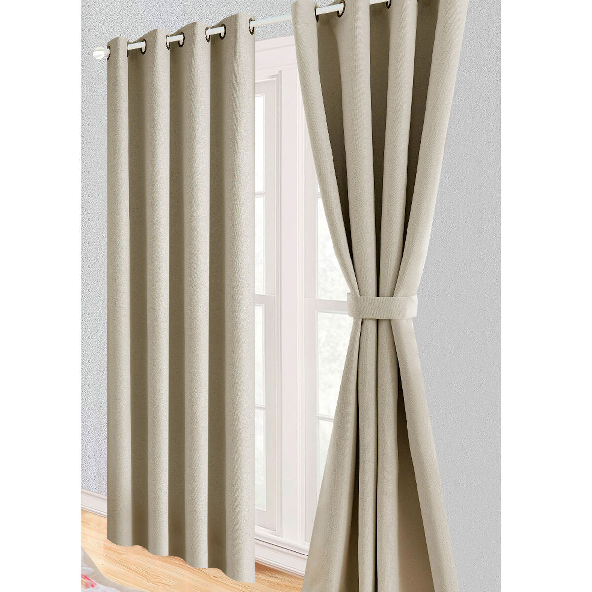 Juego de Cortina Blackout Doral Mauve 140x220 cm Beige