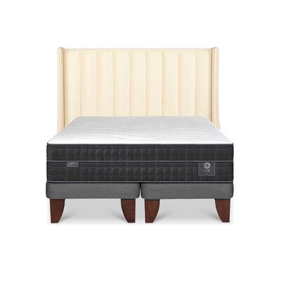 Cama Europea CIC Base Dividida King Lux + Respaldo Panaro