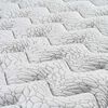 Cama Europea Cannon 2 Plazas Hybrid Cotton + Respaldo Lino Gris + Velador Volga