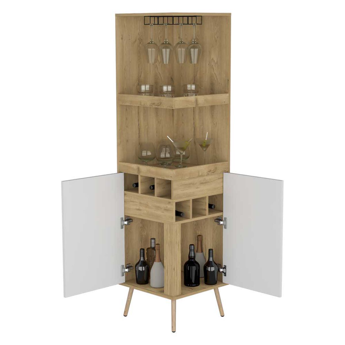 Bar Esquinero TuHome Huna 2 Puertas Blanco