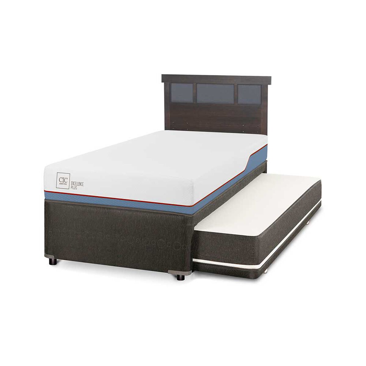 Cama Nido CIC 1,5 Plazas Excellence Plus + Respaldo Dublin