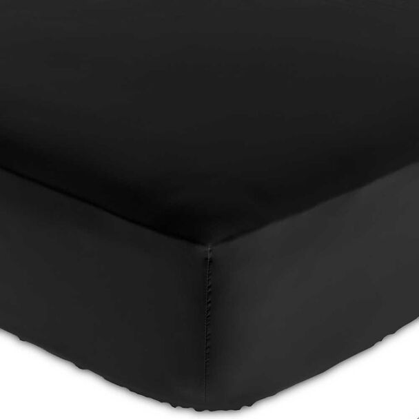 Sábana Inferior Elements & Co 200 Hilos 1,5 Plazas Liso Negro