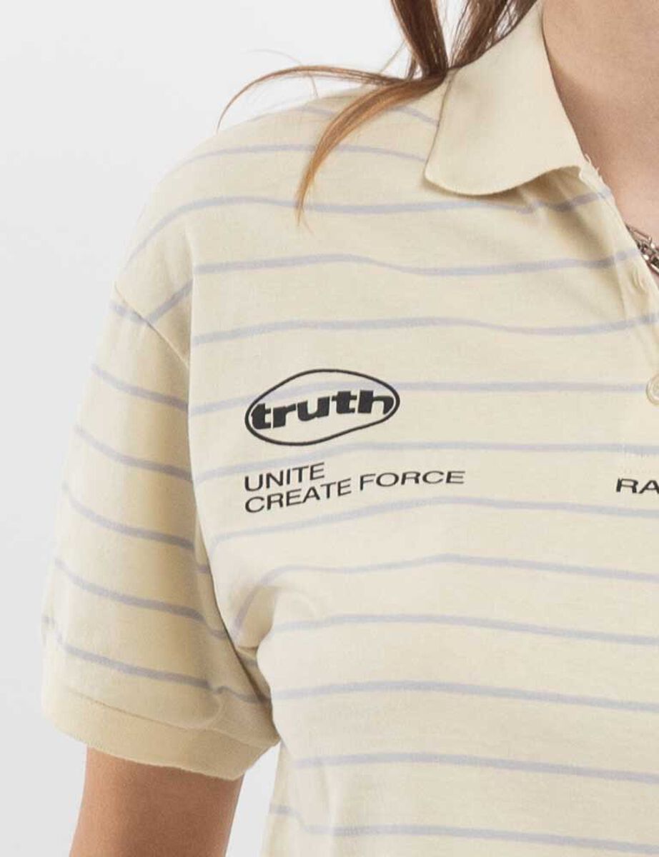Polera Cuello Polo Manga Corta Mujer Icono