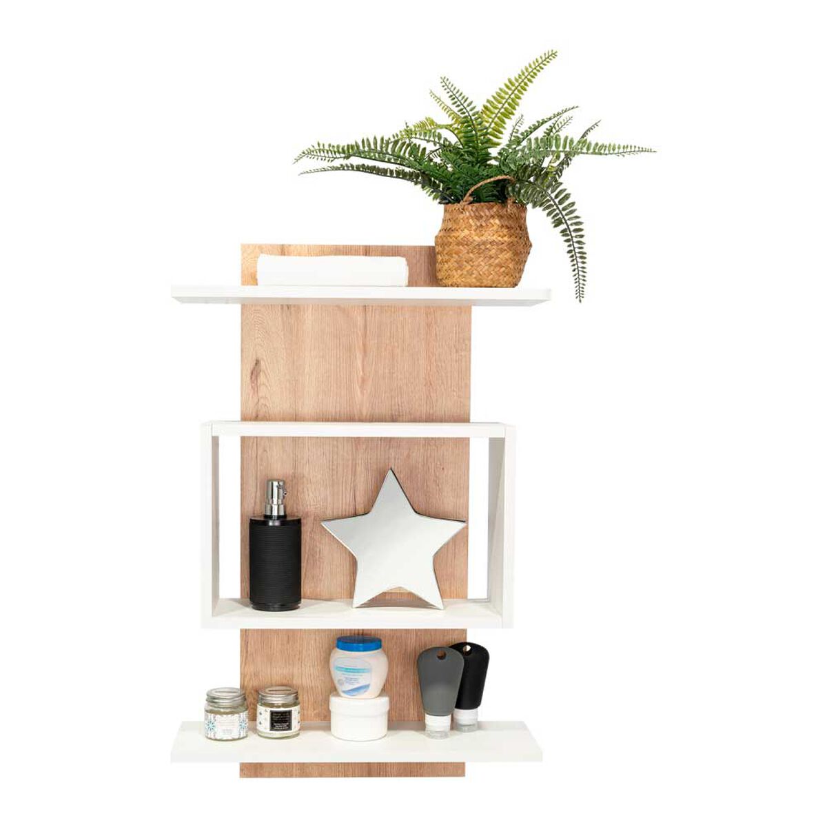 Mueble Organizador Baño Tuhome Massana Duna y Blanco 