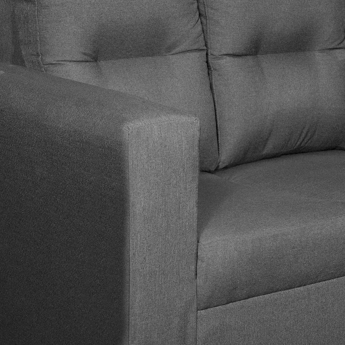 Juego de Living Diseño A&M Home Loreto Sofá 3 Cuerpos + 2 Pouf 1 Cuerpo  Gris