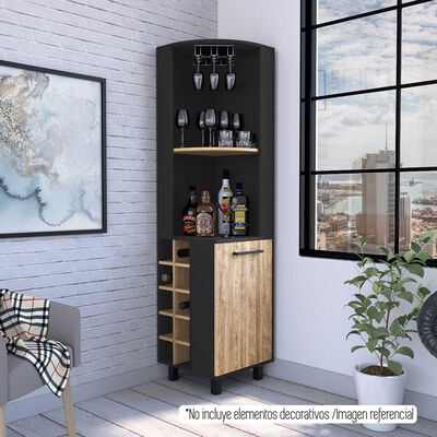 Imagen 1 del producto Bar Esquinero TuHome Kaia 1 Puerta Wengue Miel