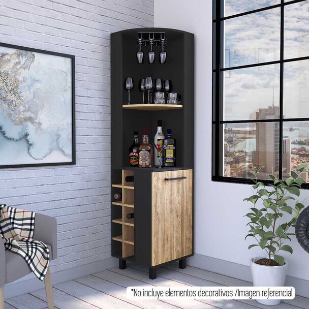 Bar Esquinero TuHome Kaia 1 Puerta Wengue Miel