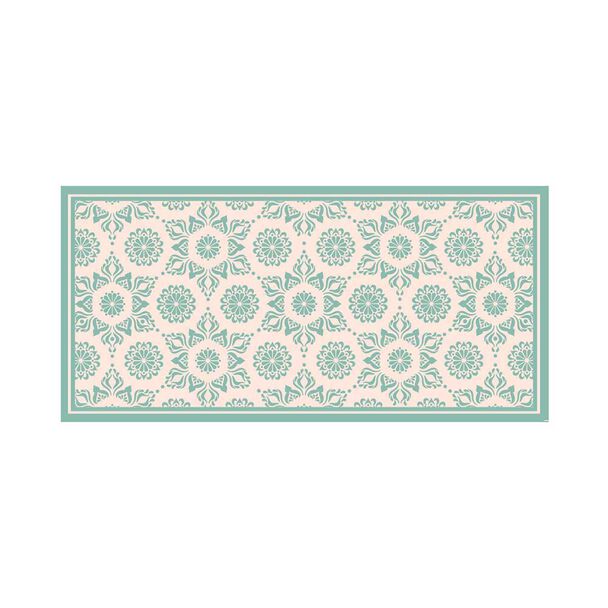 Alfombra Davanti Flor Hindú Turquesa 70 x140 Flor Hindú Turquesa