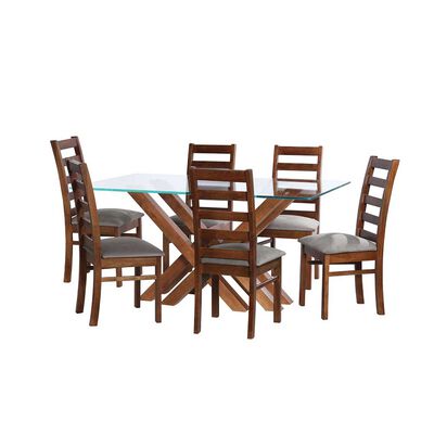 Juego de Comedor Latam Home Merida 6 Sillas Gris