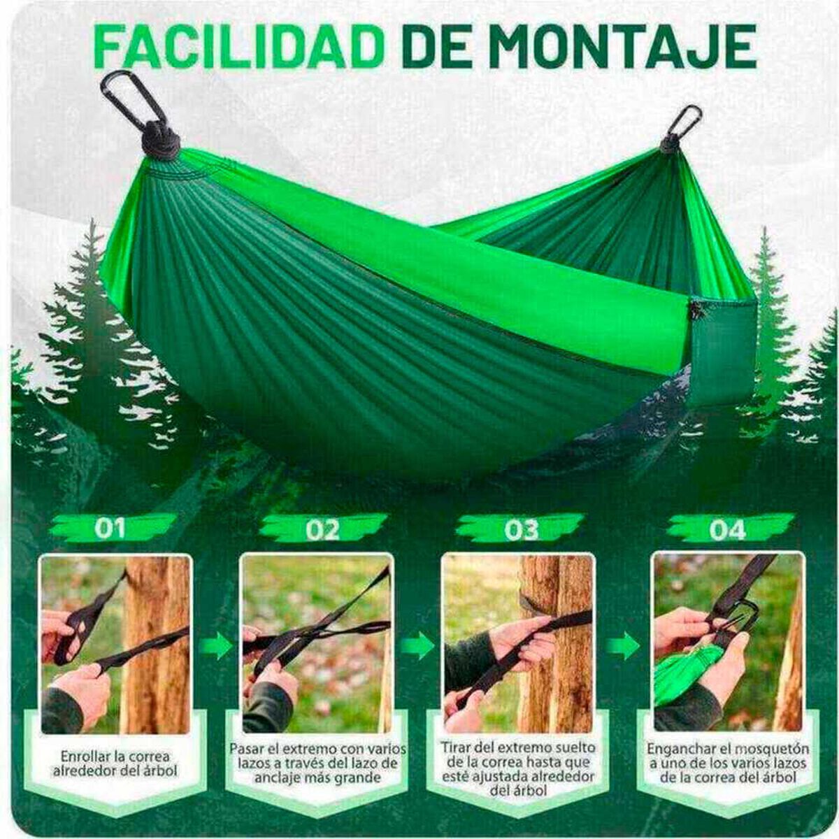 Hamaca Compacta Verde Pro Outdoor