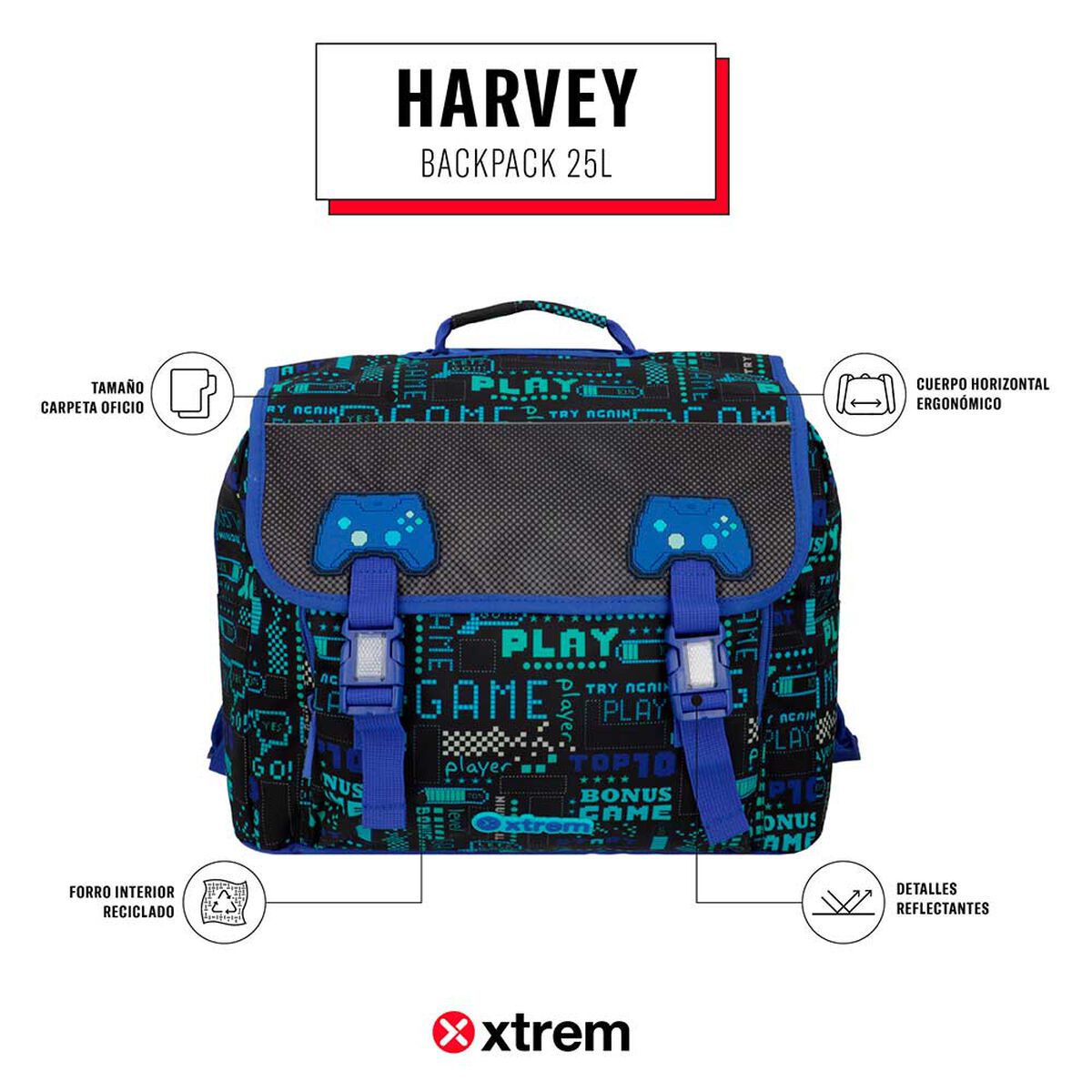 Mochila Xtrem Harvey 5XT Azul