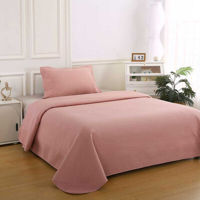 Quilt Liso Illusions 1,5 Plazas Atenas Rosa