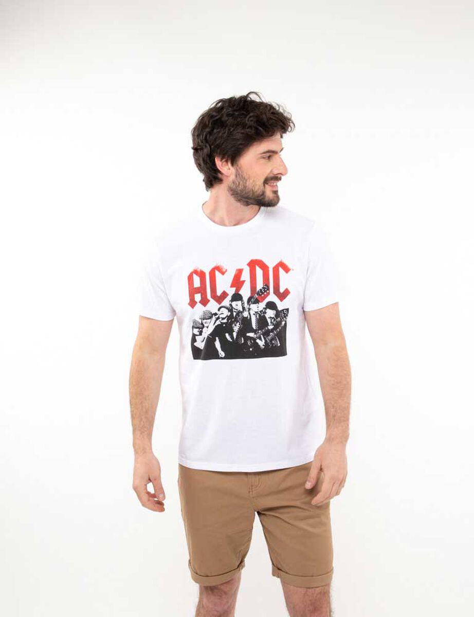 Polera AC / DC Manga Corta Hombre The Brands Club