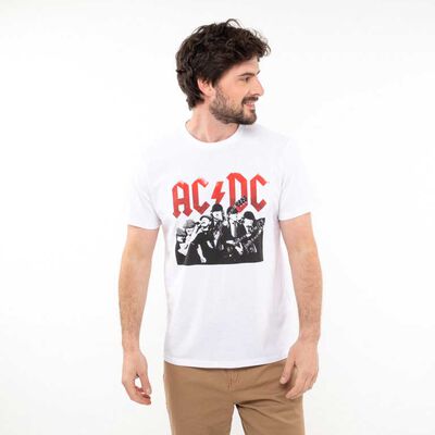 Polera AC / DC Manga Corta Hombre The Brands Club