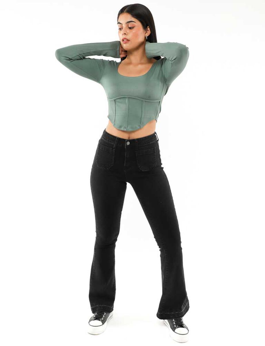 Polera Corset Manga Larga Mujer Icono