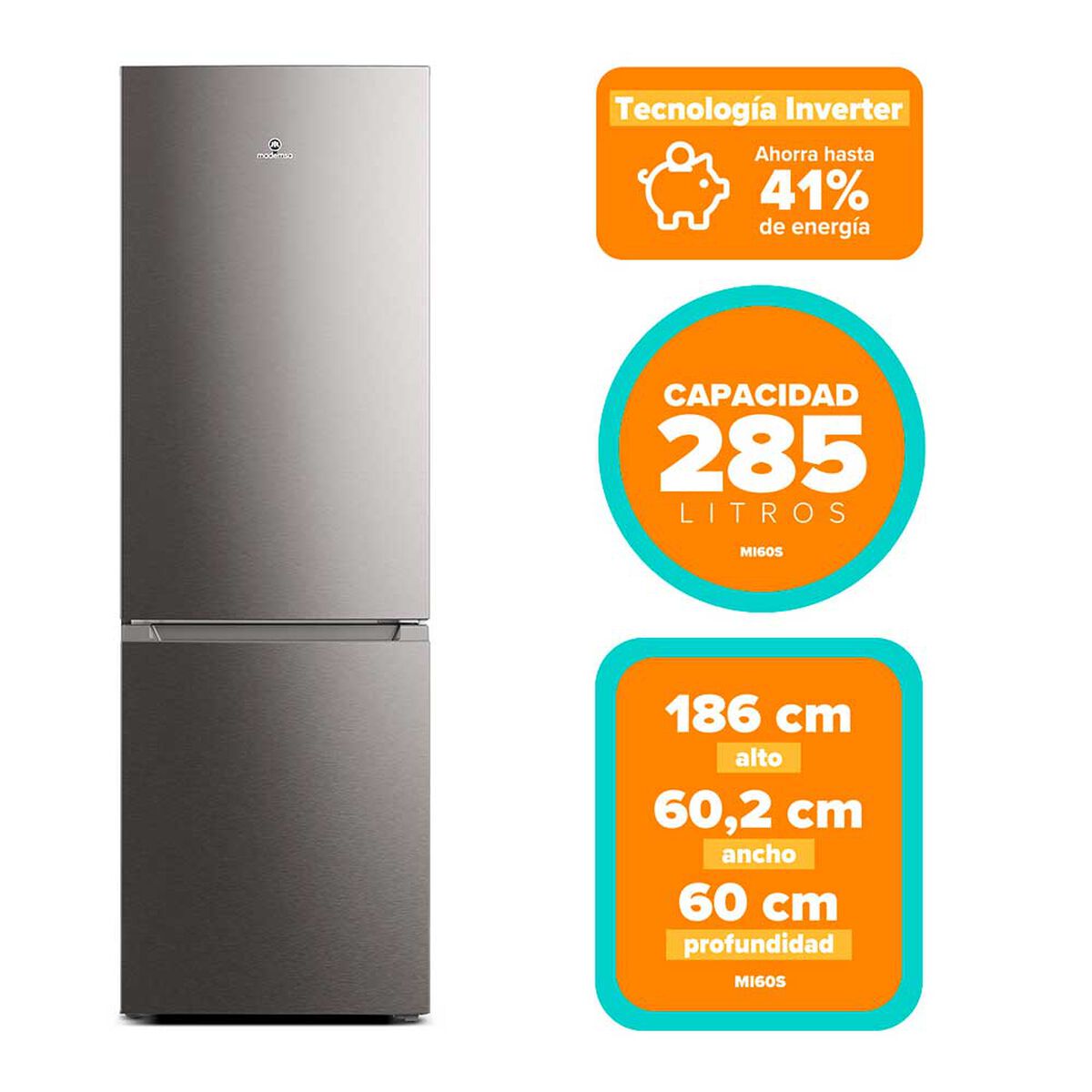 Refrigerador No Frost Mademsa MI60S 285 lts.