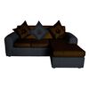 Sof&aacute; Modular Muebles MYM Marcia 4 Cuerpos Negro Caf&eacute;