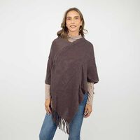 Ruana Tejida Mujer Bside