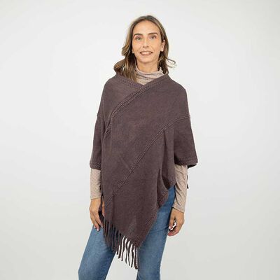 Ruana Tejida Mujer Bside