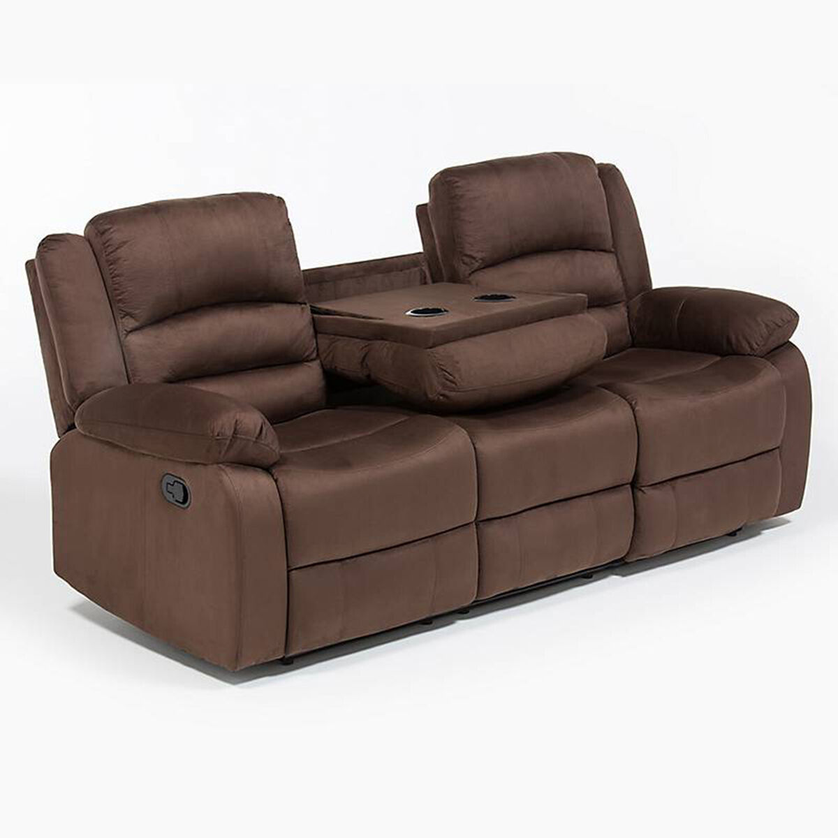Sofá Daniels  Reclinable Dt/Vaso Micro 3 Cuerpos