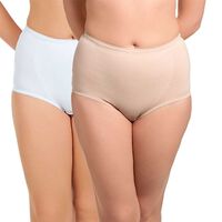 Pack 2 Unidades Calzón Maxi Mujer Intime Blanco, Rosado