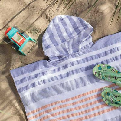 Toalla de Playa Infantil con Capucha Casanova Kids Turco Blue 70 x 140 cm